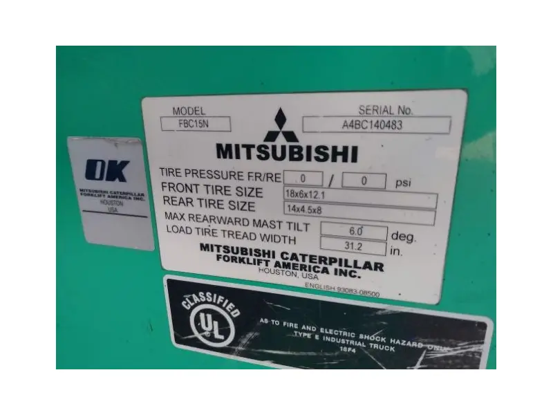 2019 Mitsubishi FBC15N