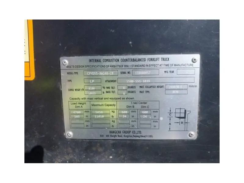 2023 HANGCHA CPYD55-XW24B-CB