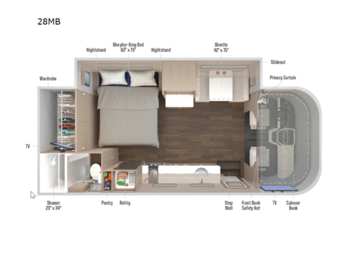 A photo of this 2026 Winnebago Sunflyer 28MB