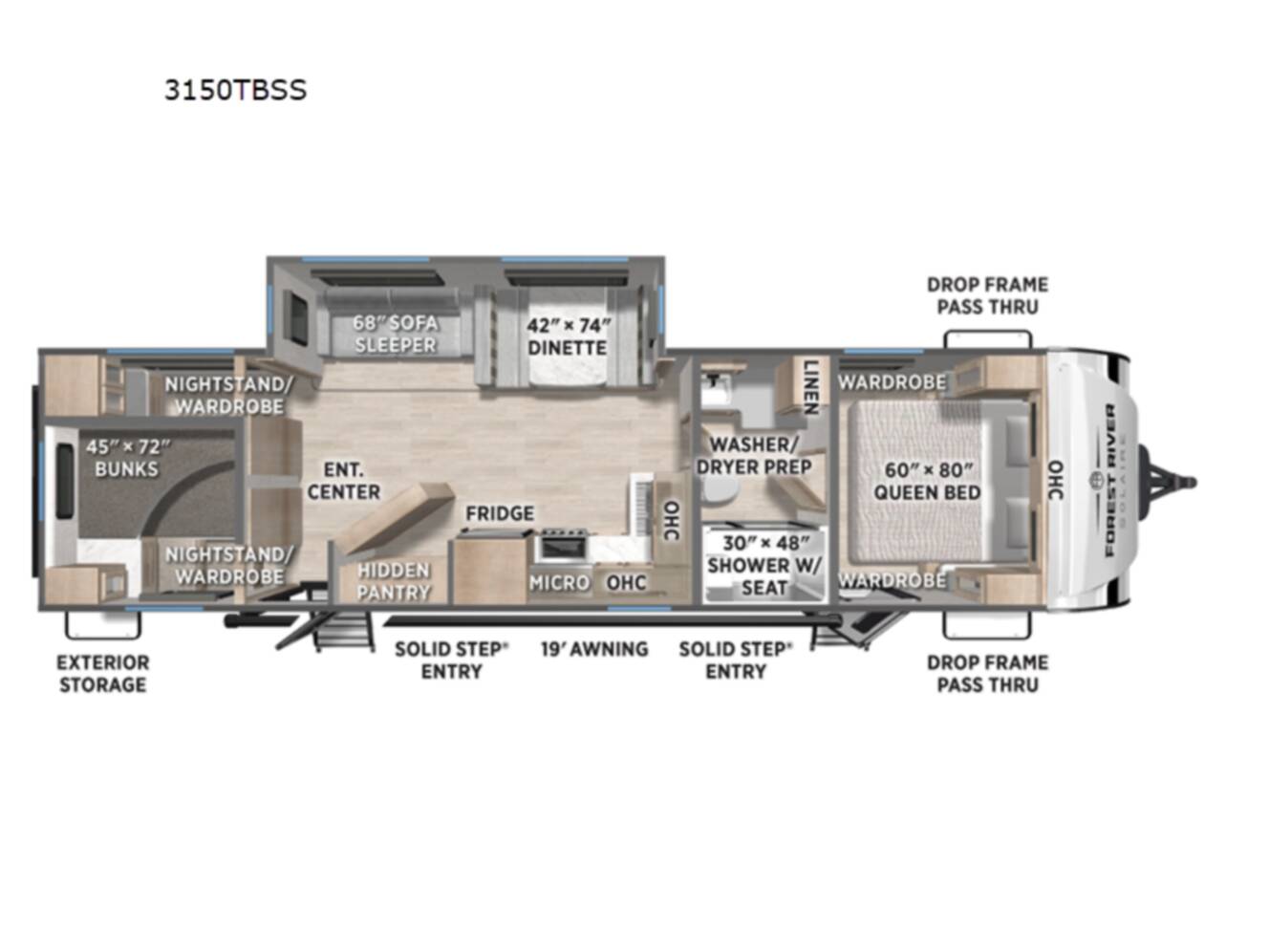 A photo of this 2026 Forest River Rv SolAire 3150TBSS
