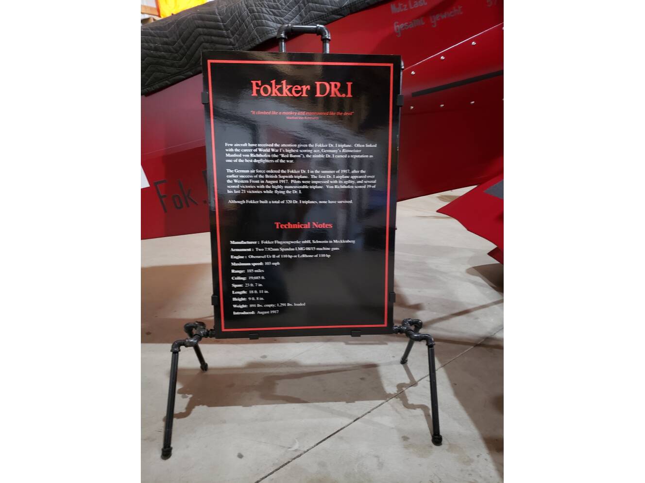 A photo of this 2017 Fokker DR1