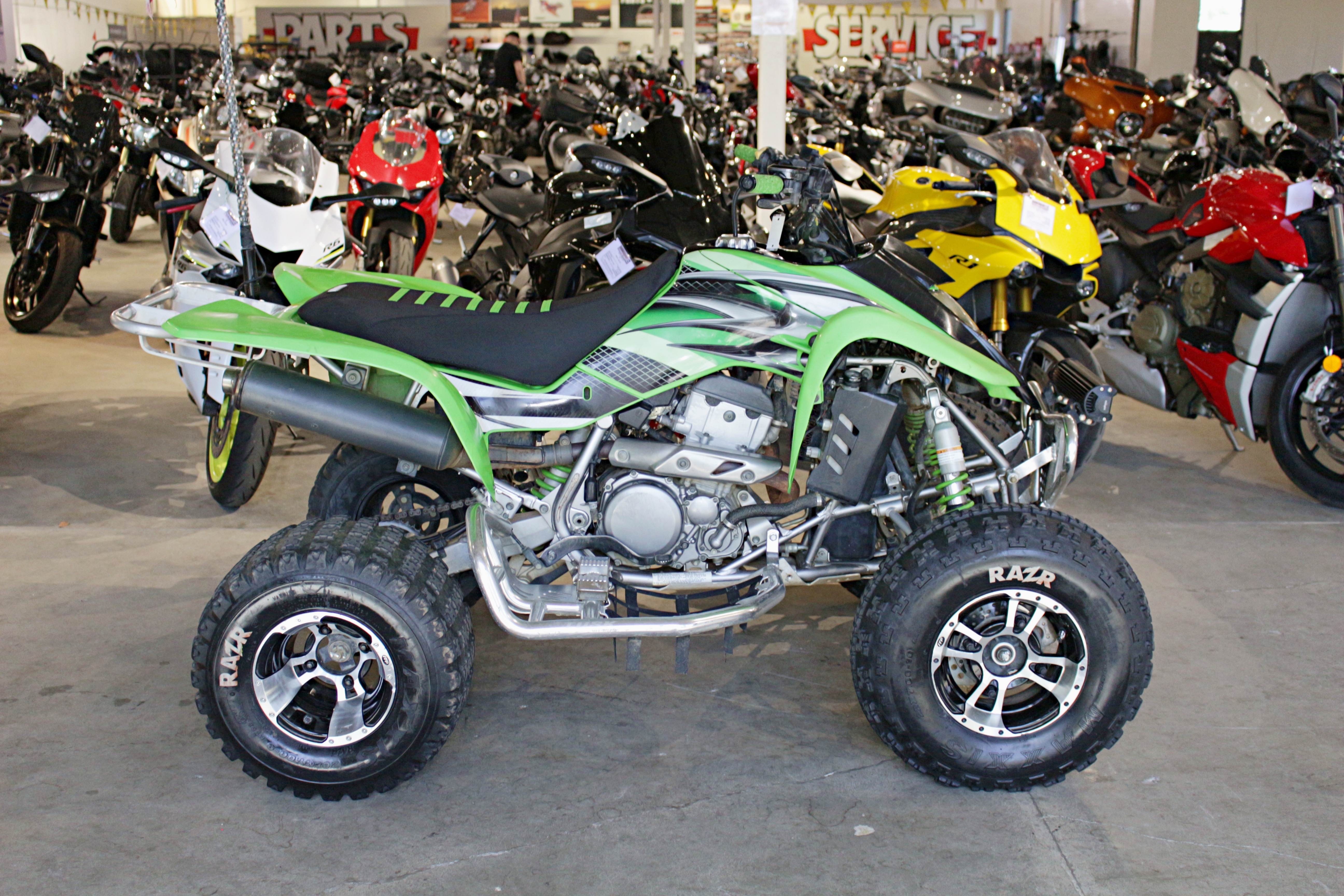 lvrkville　　　　　　 【中古】AQUAQUEST 4×3 カーキ 2006 Kawasaki Kfx Four Wheelers For Sale - ATV Trader