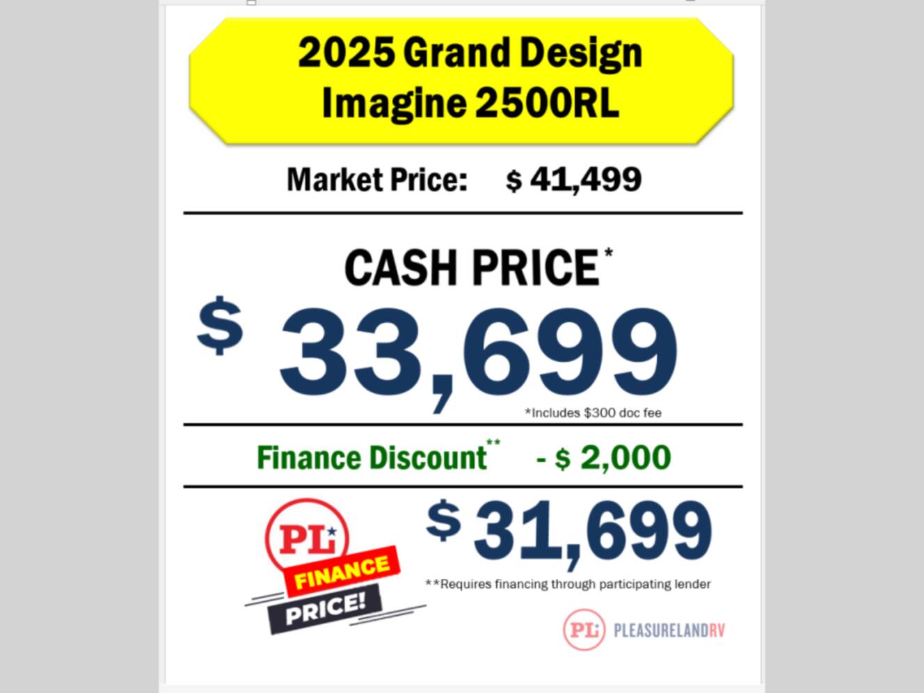 A photo of this 2025 Grand Design Imagine 2500RL