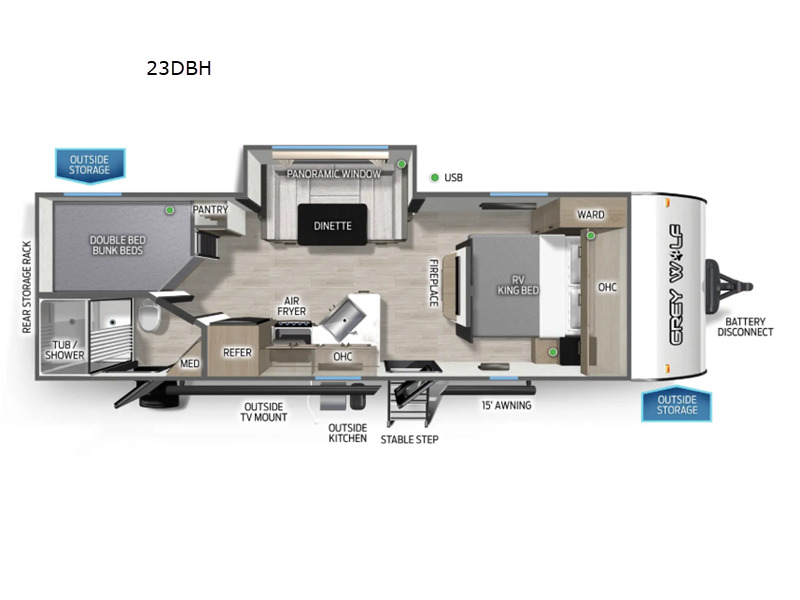 2026 Forest River Rv Cherokee Grey Wolf 23DBH in yuba city CA