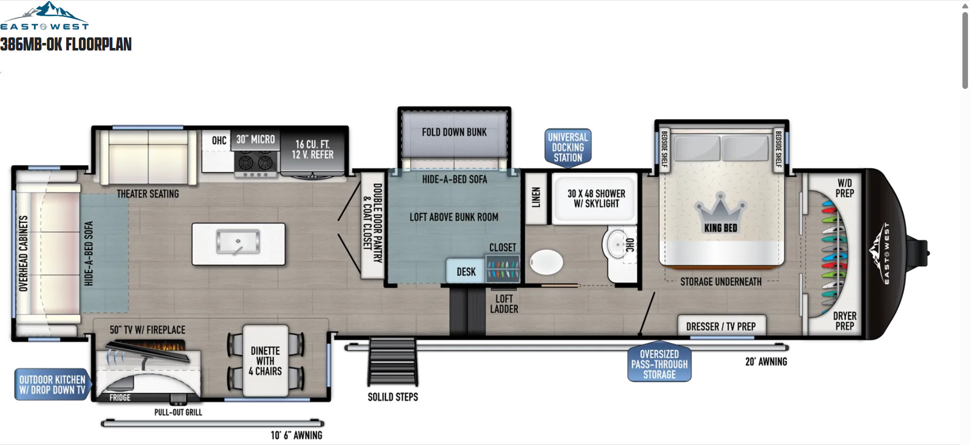 2022 East To West TANDARA 386MB-OK RV