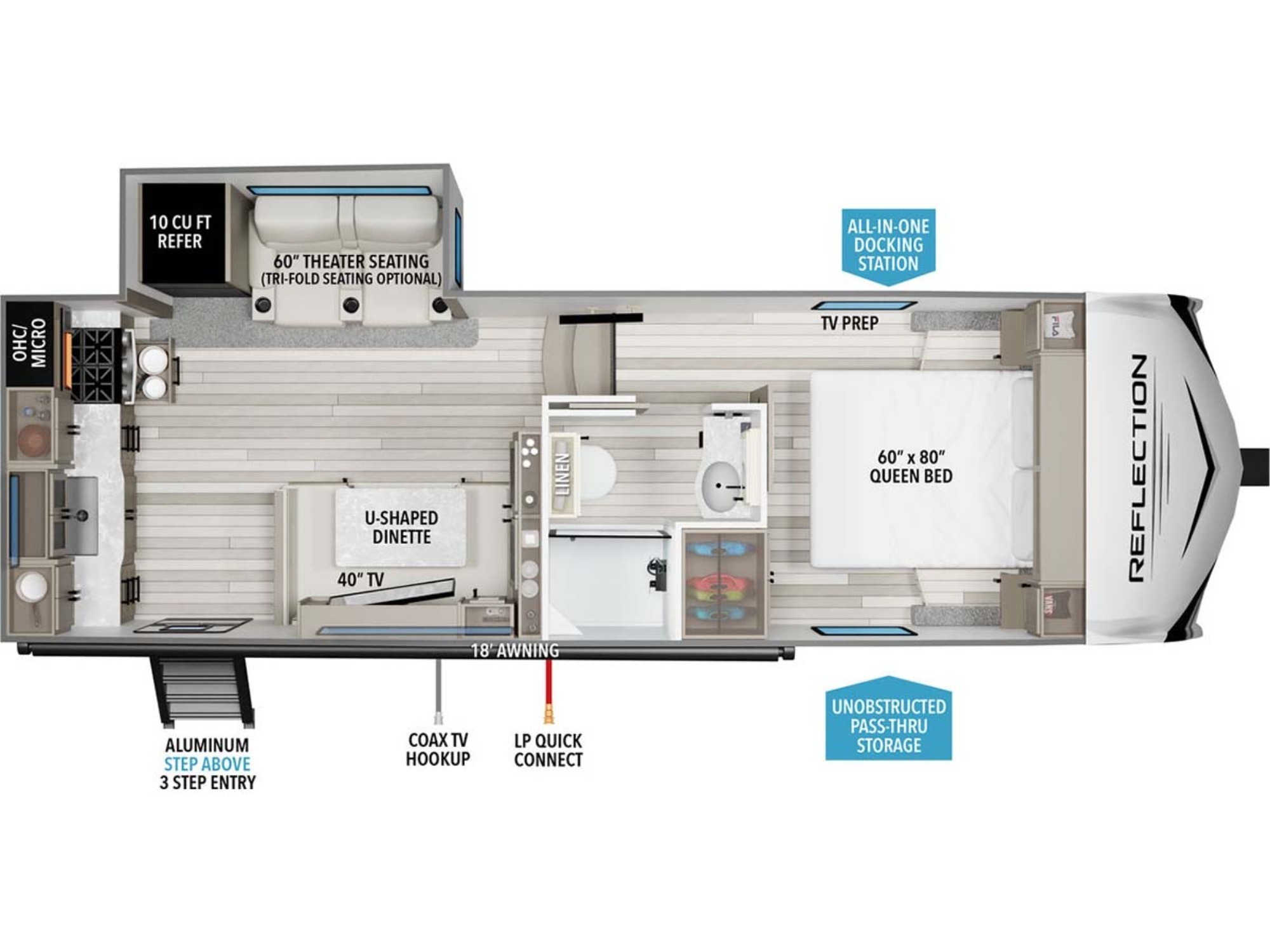 A photo of this 2025 Grand Design REFLECTION 100 SERIES 22RK