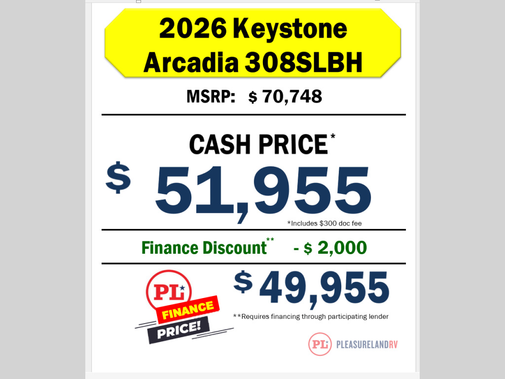 2026 Keystone Rv Arcadia Super Lite 308SLBH in st. cloud MN