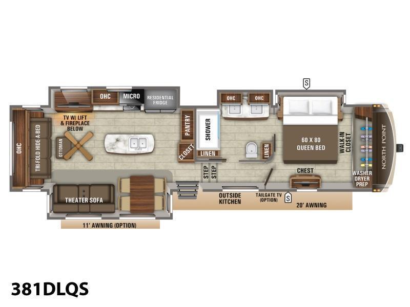 A photo of this 2020 Jayco North Point 381DLQS