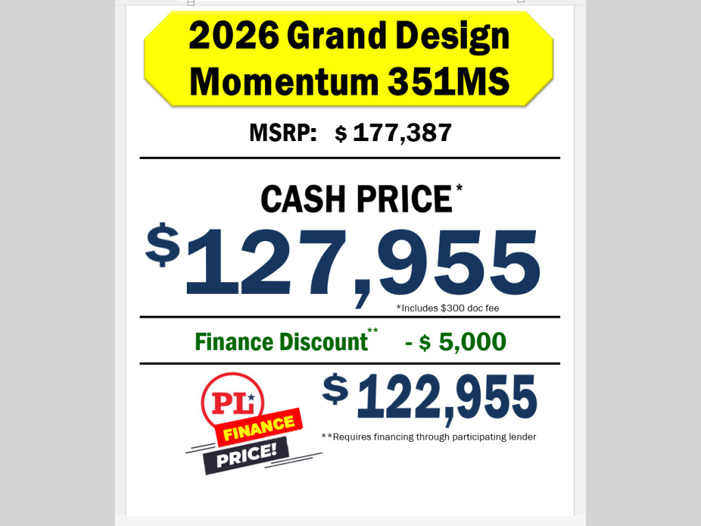2026 Grand Design Momentum 351MS in ramsey MN