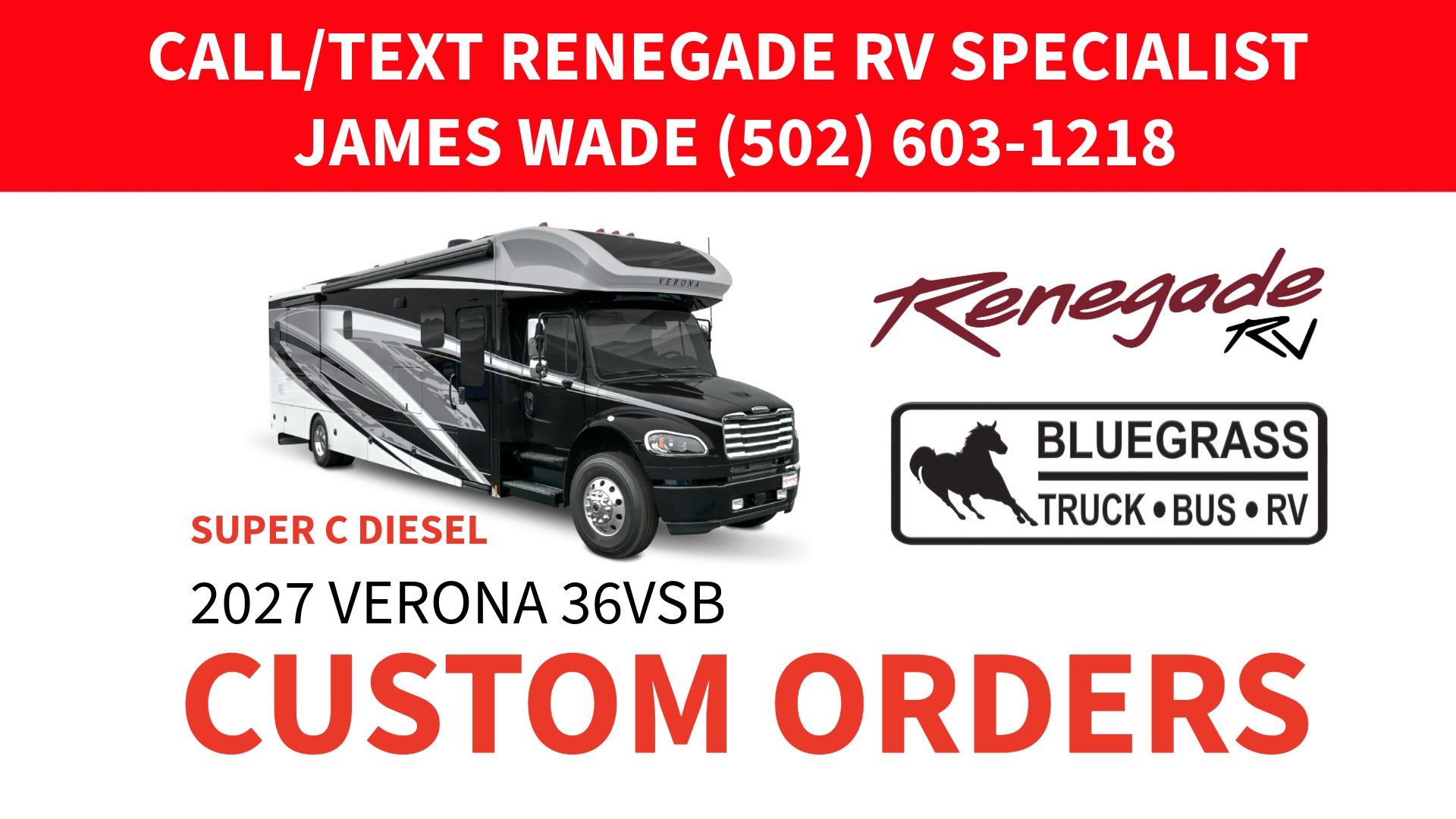 2027 Renegade VERONA 36VSB in georgetown KY
