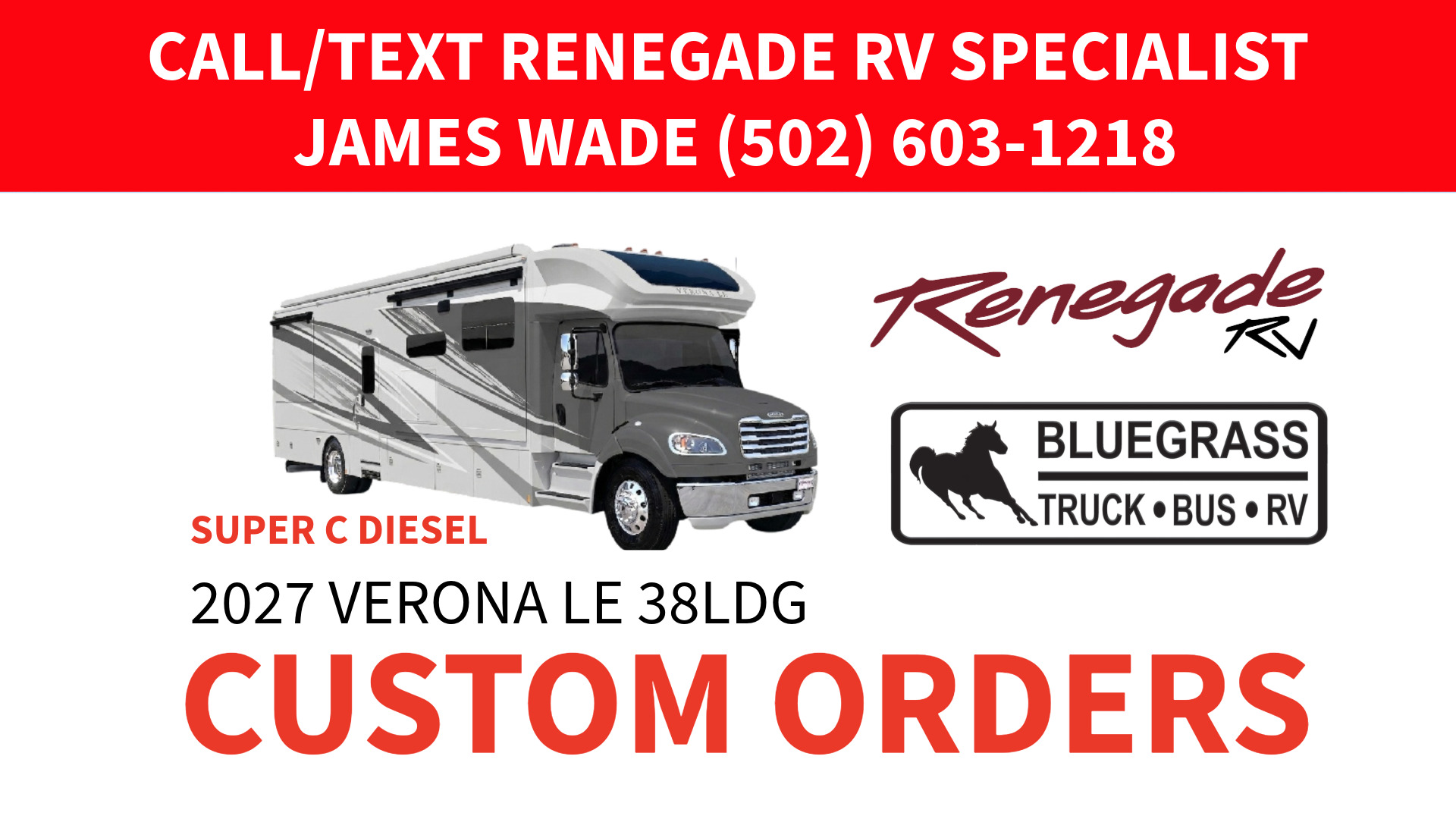 2027 Renegade VERONA LE 38LDG Super C RV