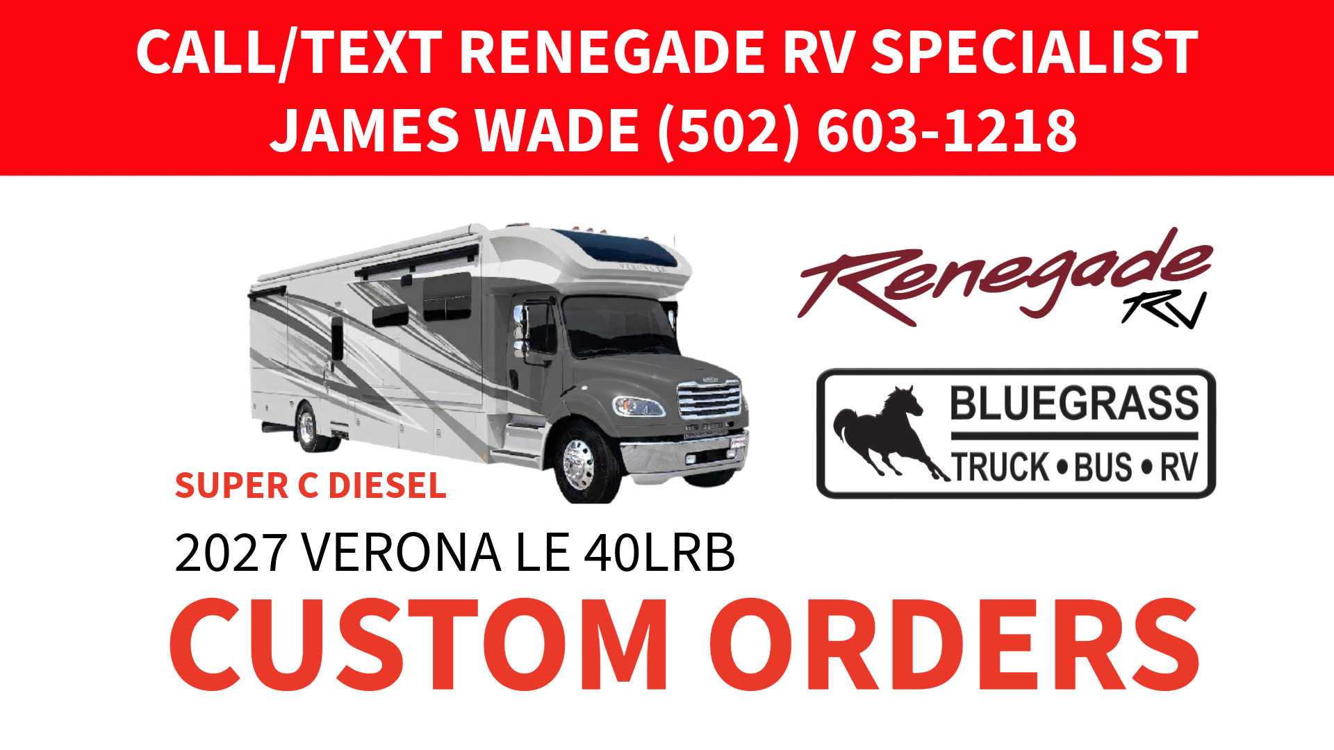 2027 Renegade VERONA LE 40LRB Super C RV