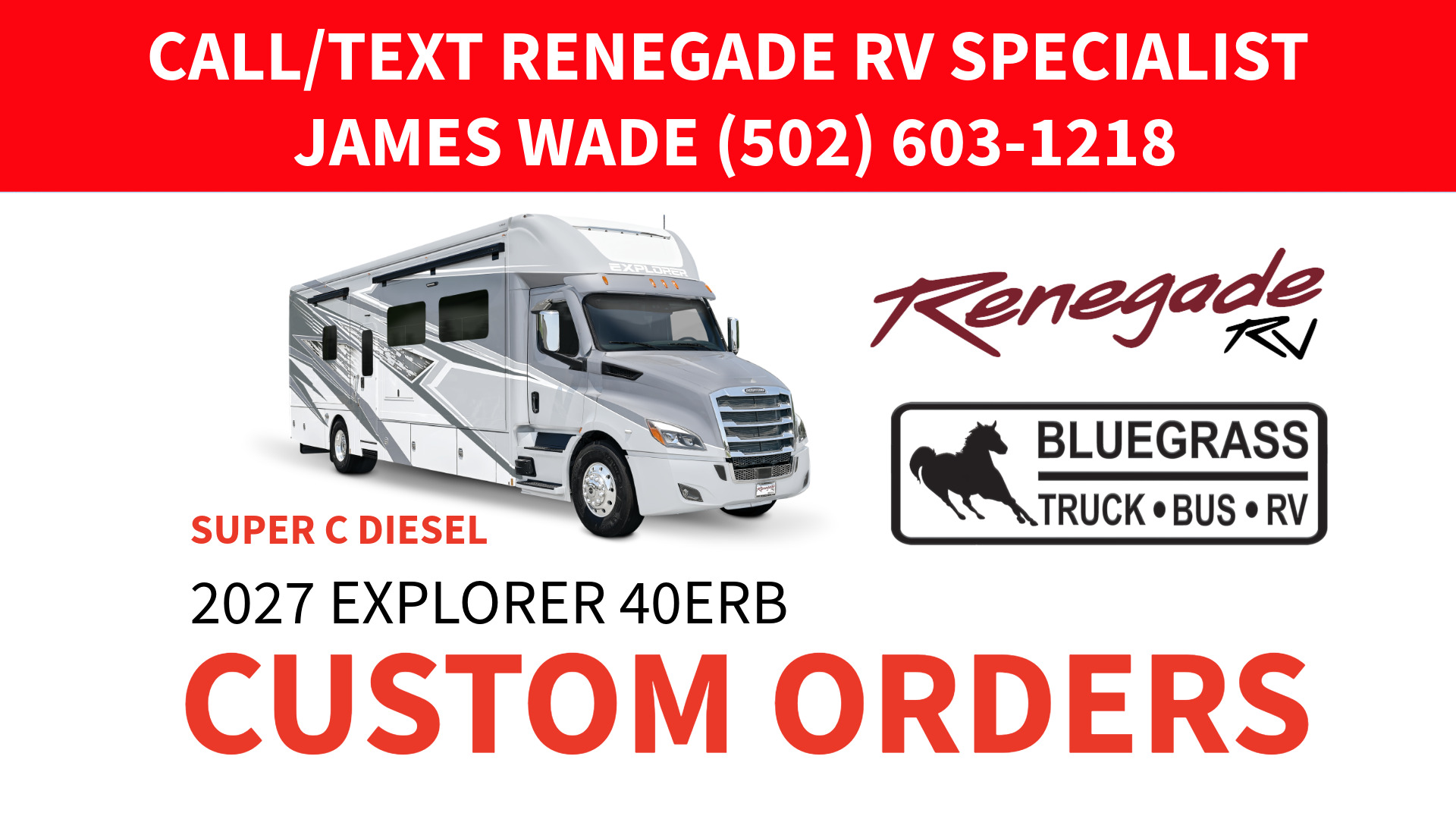 2027 Renegade EXPLORER 40ERB Super C RV
