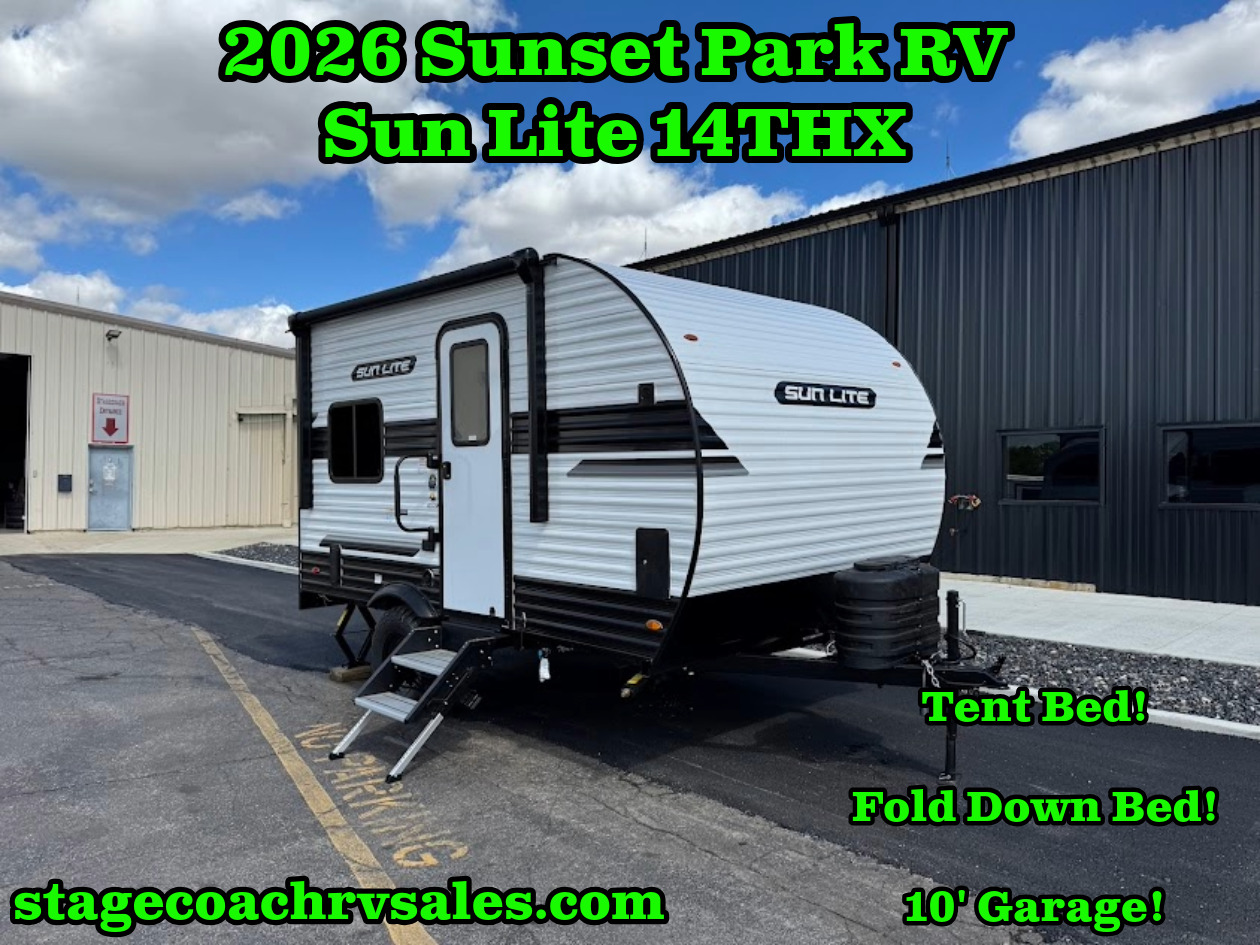 2026 Sunset Park Rv SUNLITE SPORT 14THX Travel Trailer Toy Hauler RV