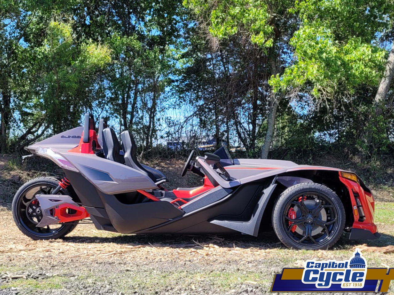 2026 Polaris Slingshot® R AutoDrive Radiant Gray with Indy Red Pearl SL in Macon, GA
