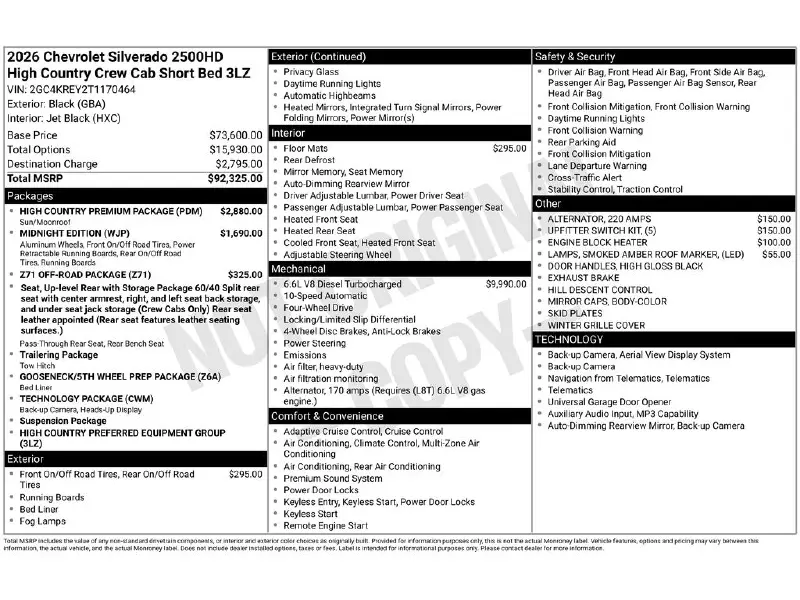 2026 CHEVROLET Silverado 2500HD