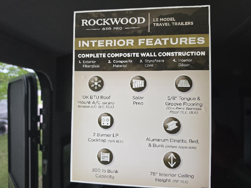 2026 FOREST RIVER Rockwood 19LE Geo Pro