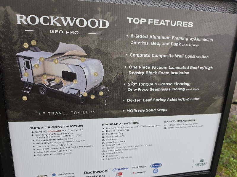 2026 FOREST RIVER Rockwood 19LE Geo Pro