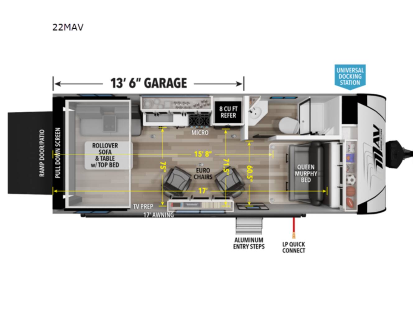 A photo of this 2027 Grand Design Momentum MAV 22MAV