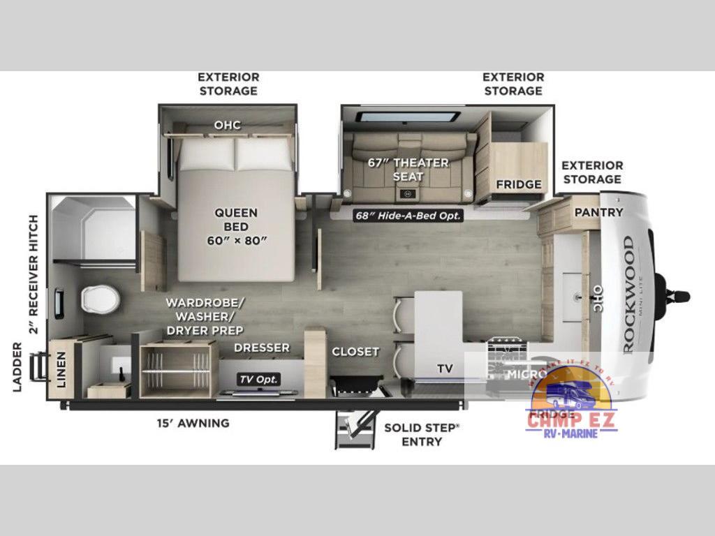 2026 Forest River Rv Rockwood Mini Lite 2523MBR in willis TX