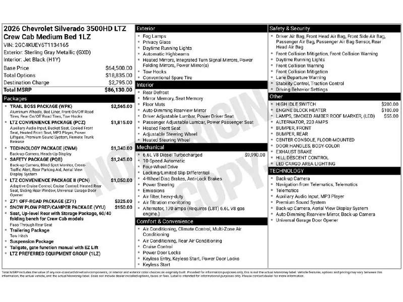 2026 CHEVROLET Silverado 3500HD