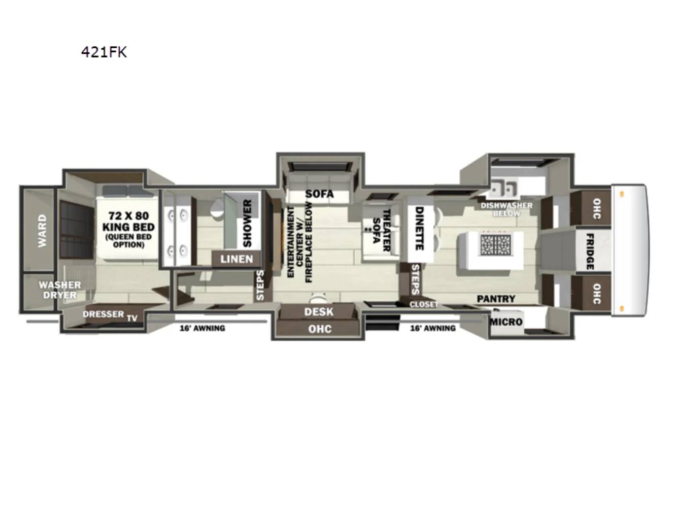A photo of this 2027 Forest River Rv RiverStone 421FK