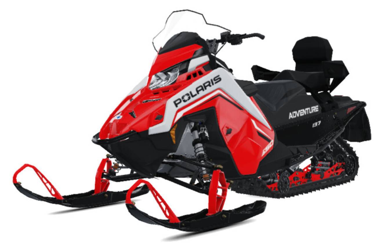 A photo of this 2027 Polaris 650 INDY Adventure 137 Indy Red 1.35 ES