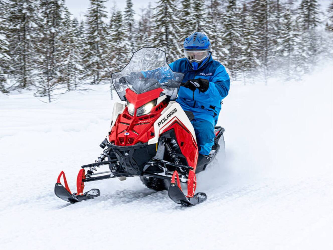 A photo of this 2027 Polaris 650 INDY Adventure 137 Indy Red 1.35 ES