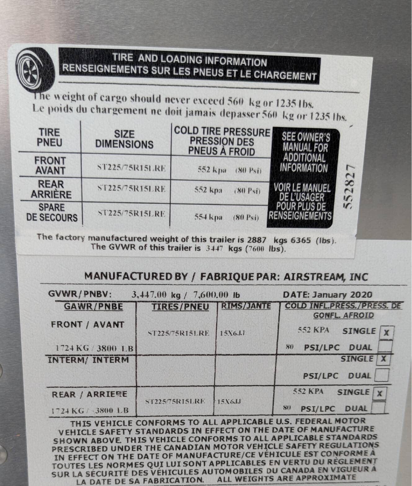 A photo of this 2020 Airstream GLOBETROTTER 27FBQ