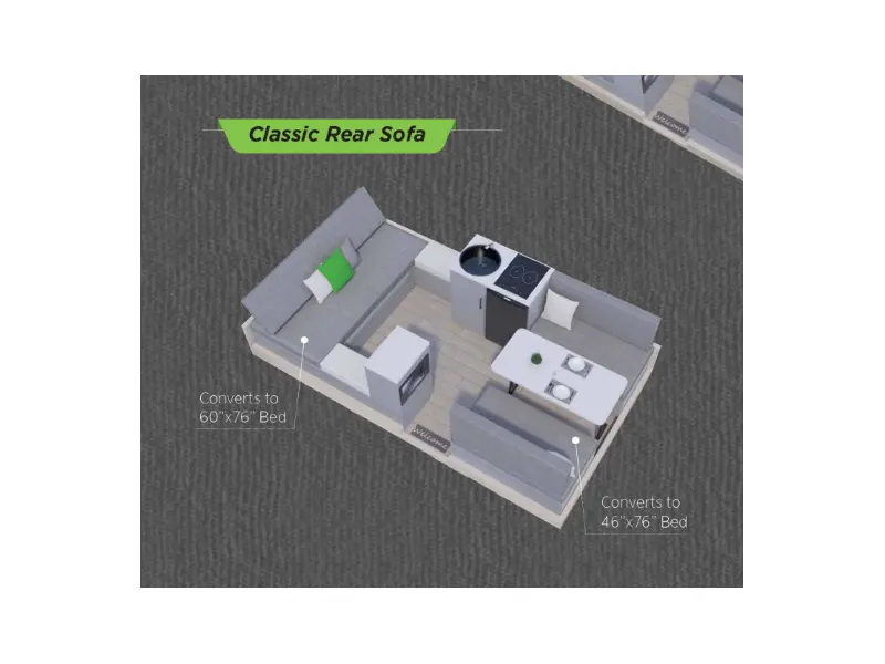 2026 Aliner Aliner CLASSIC - REAR SOFA