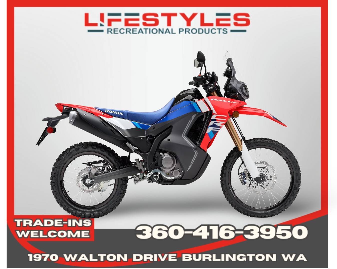 2026 Honda CRF300L Rally ABS 300L RALLY ABS in Burlington, WA