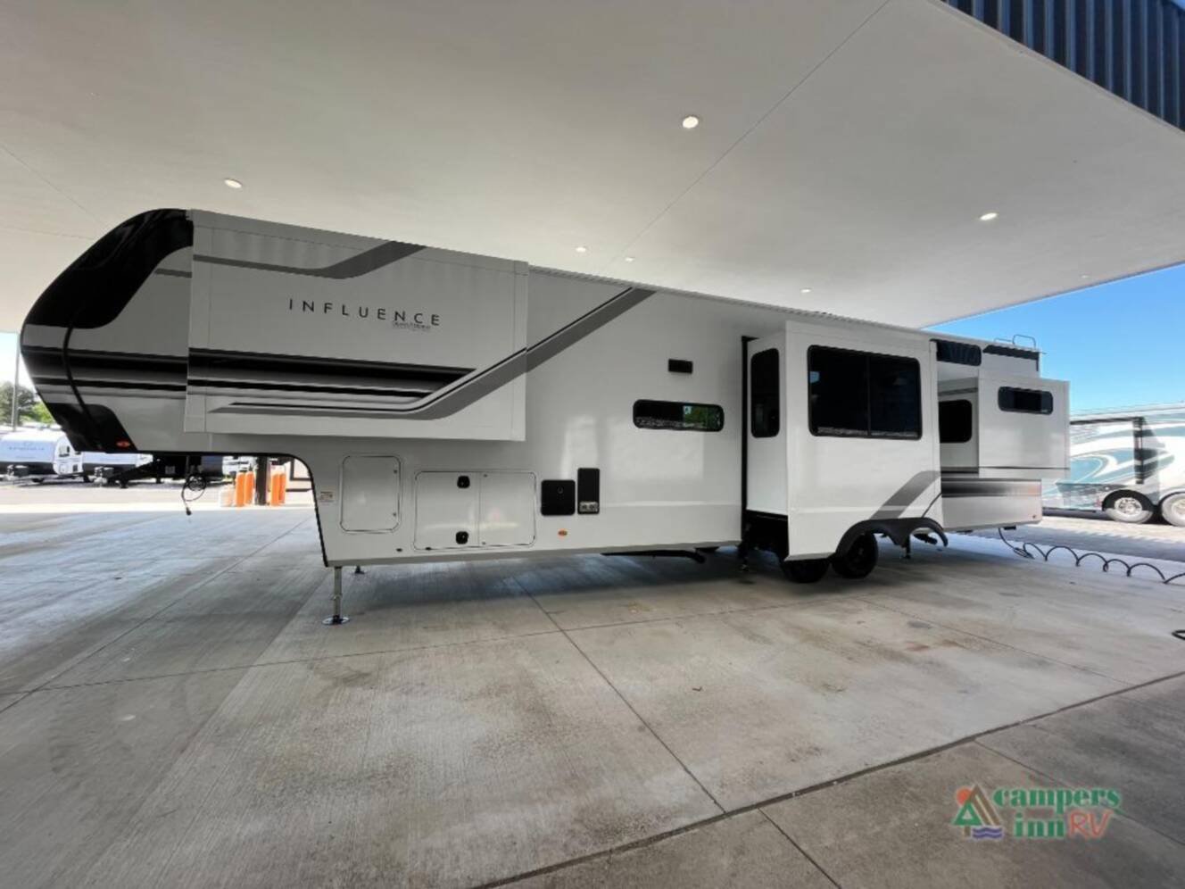 A photo of this 2026 Grand Design Influence 3804DS