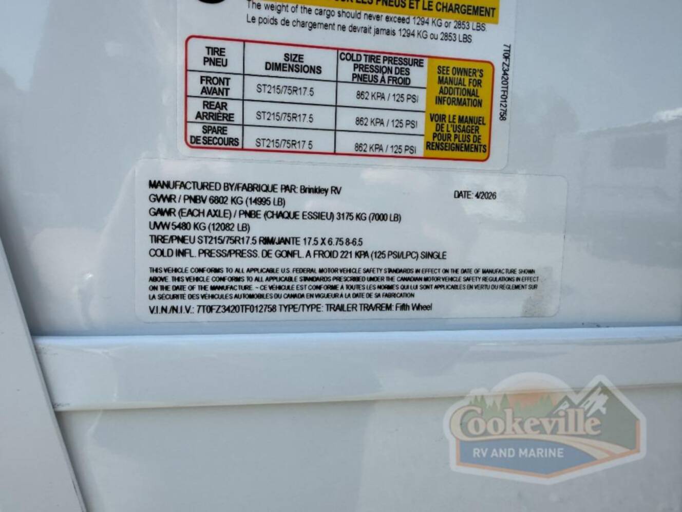 A photo of this 2026 Brinkley Model Z 2900