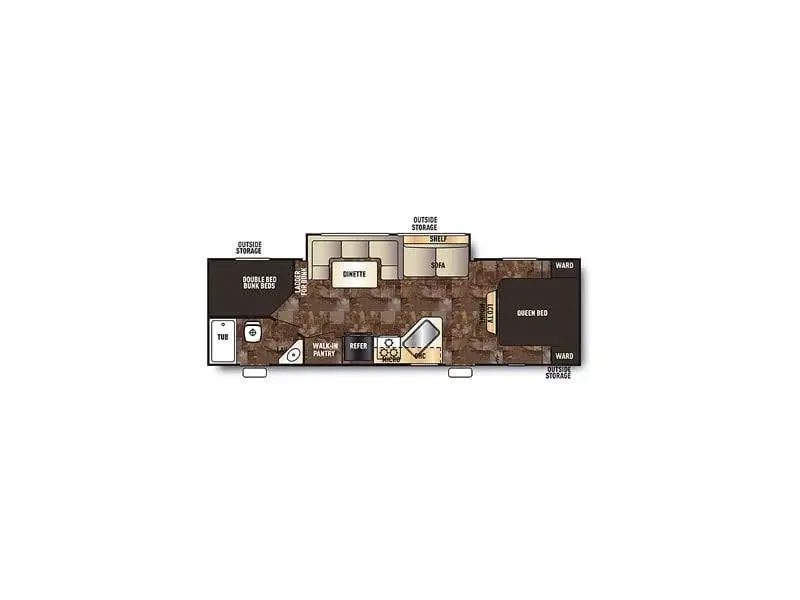 2014 FOREST RIVER GREY WOLF 26DBH