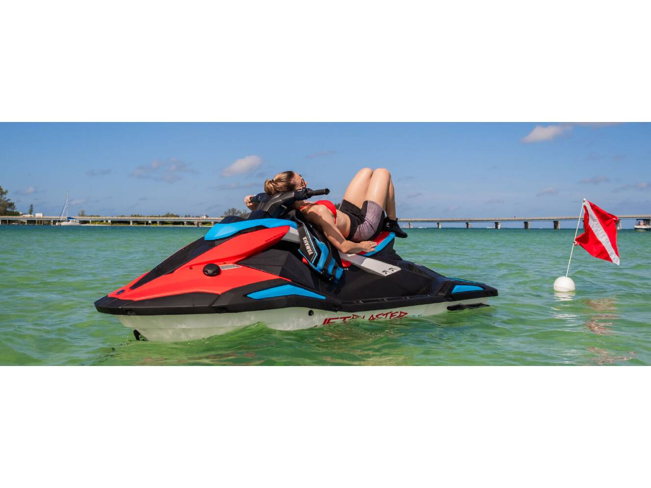 A photo of this 2025 Yamaha JetBlaster DLX 2-Up
