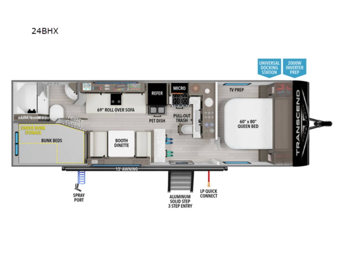 A photo of this 2026 Grand Design Transcend Xplor 24BHX