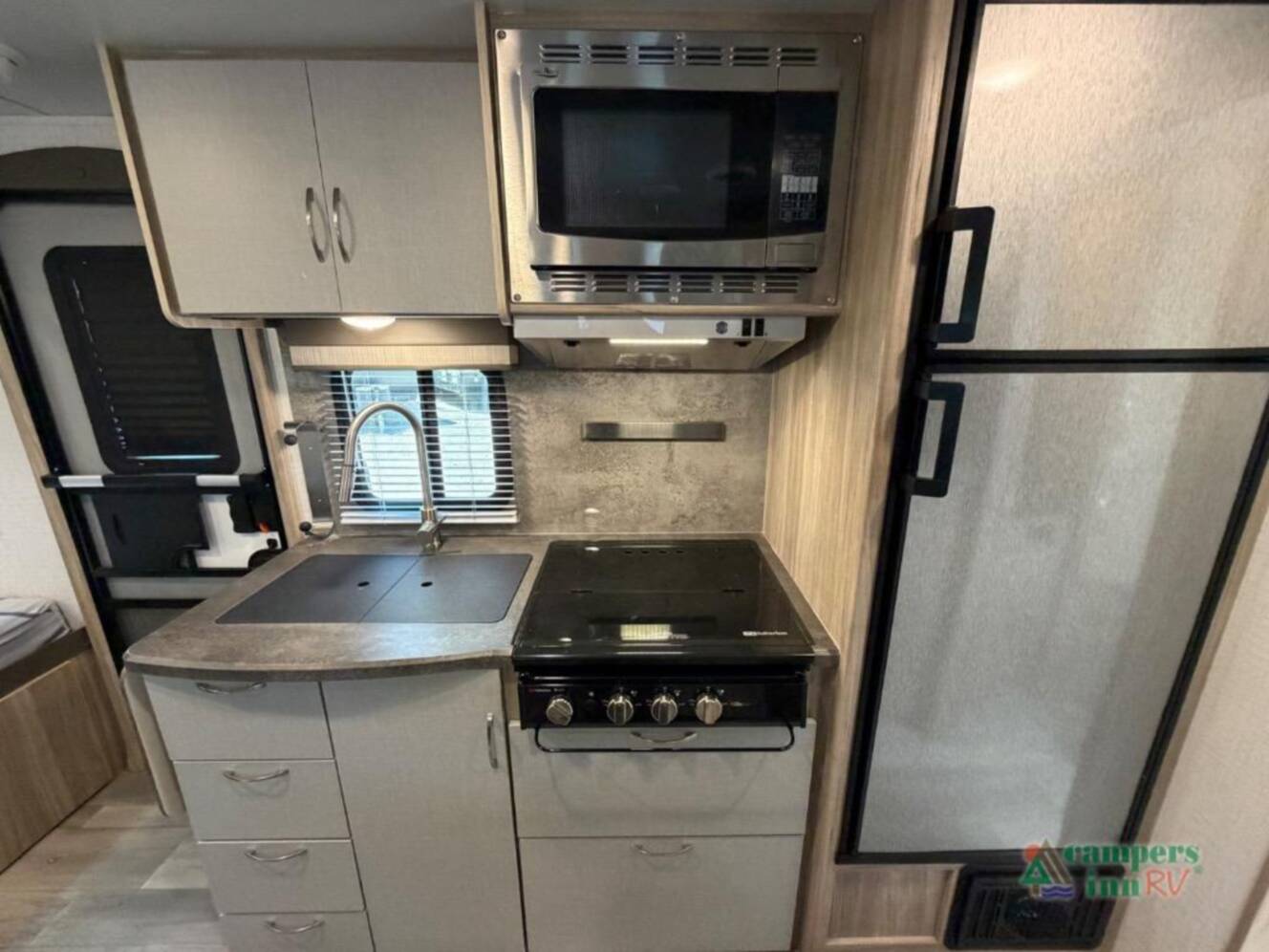 A photo of this 2021 Winnebago Micro Minnie 2108TB