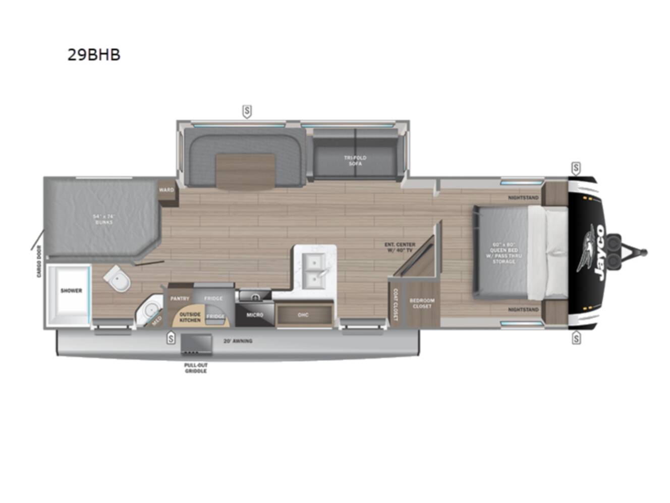 A photo of this 2025 Jayco Jay Feather 29BHB
