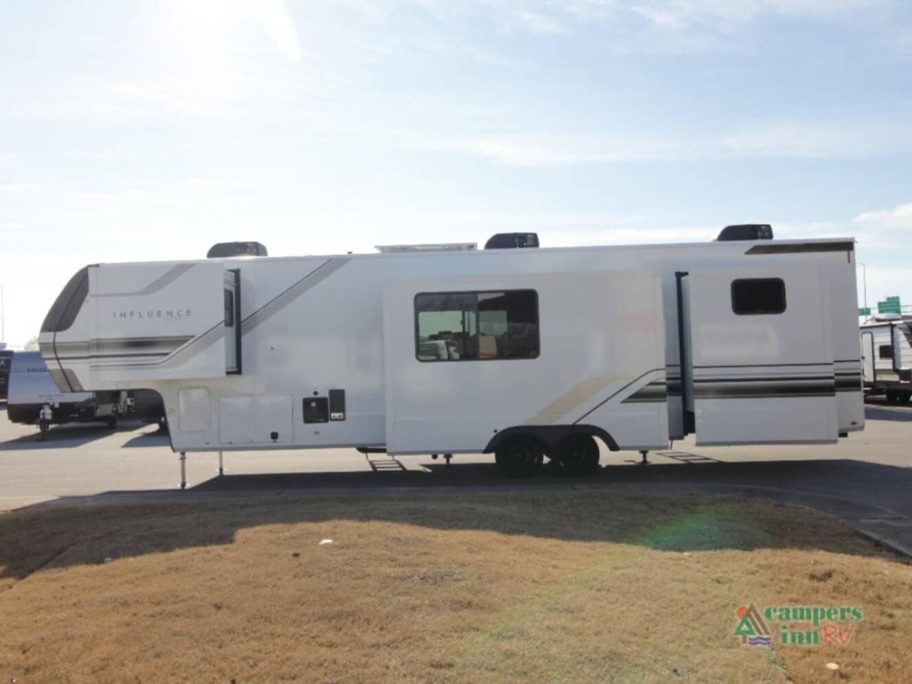 A photo of this 2026 Grand Design Influence 3904BH