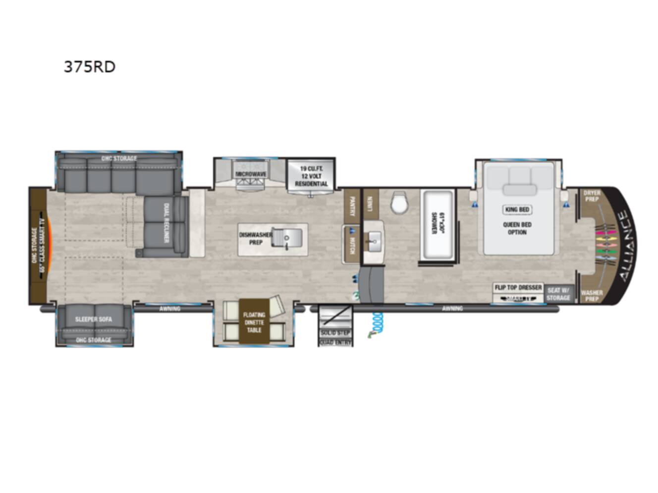 A photo of this 2024 Alliance Rv Paradigm 375RD