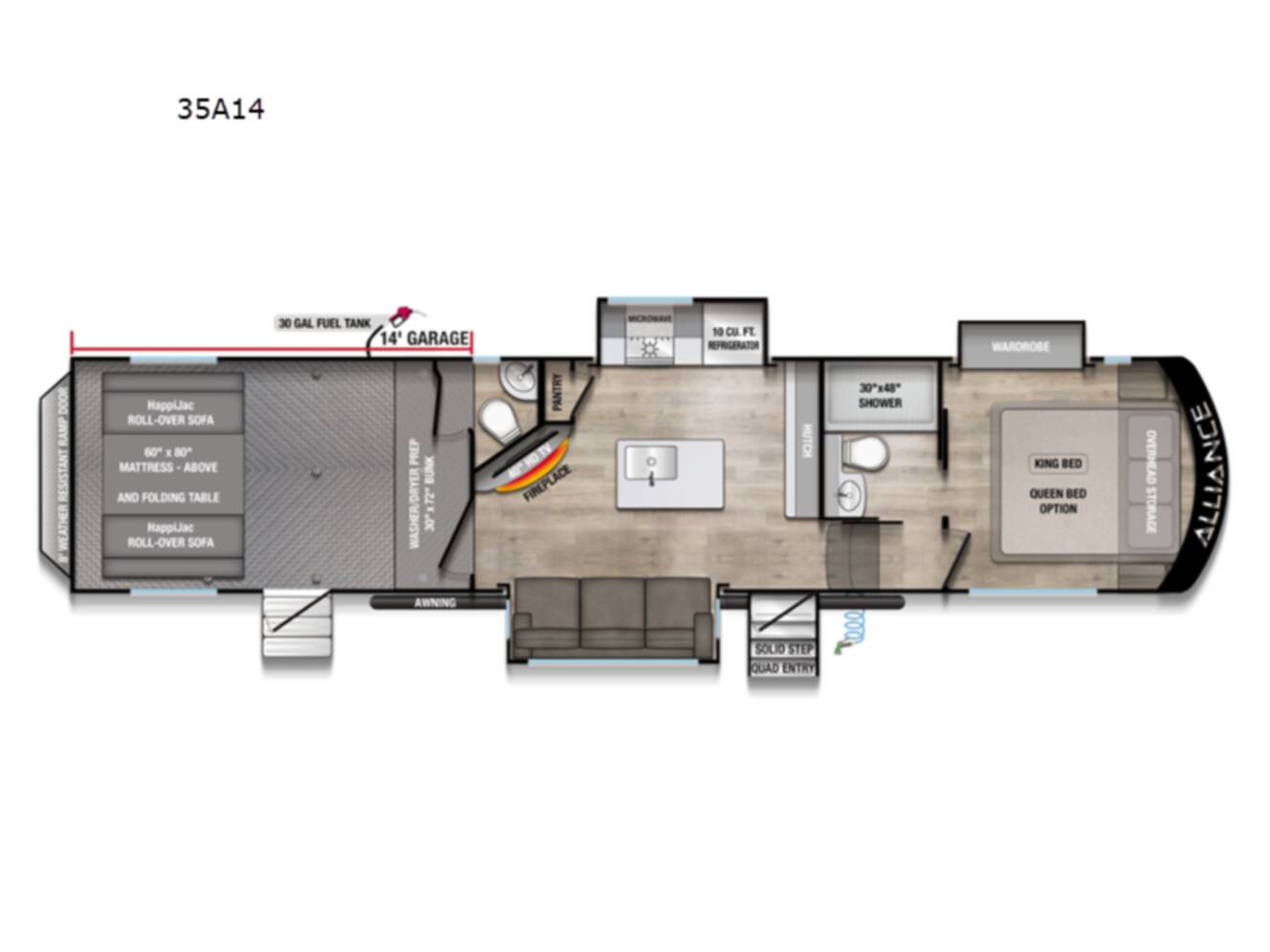 A photo of this 2026 Alliance Rv Valor All-Access 35A14