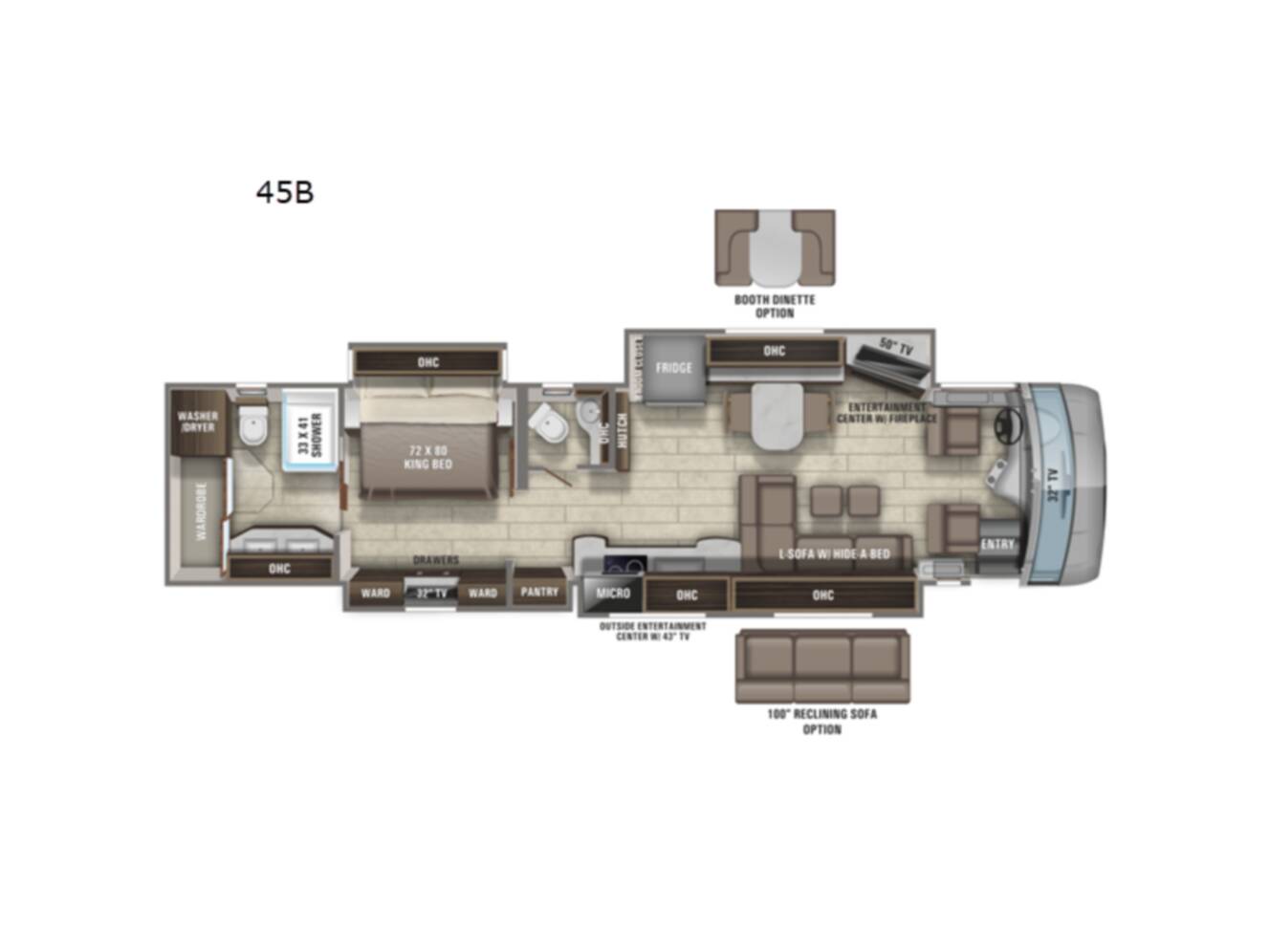 A photo of this 2022 Entegra Coach Cornerstone 45B