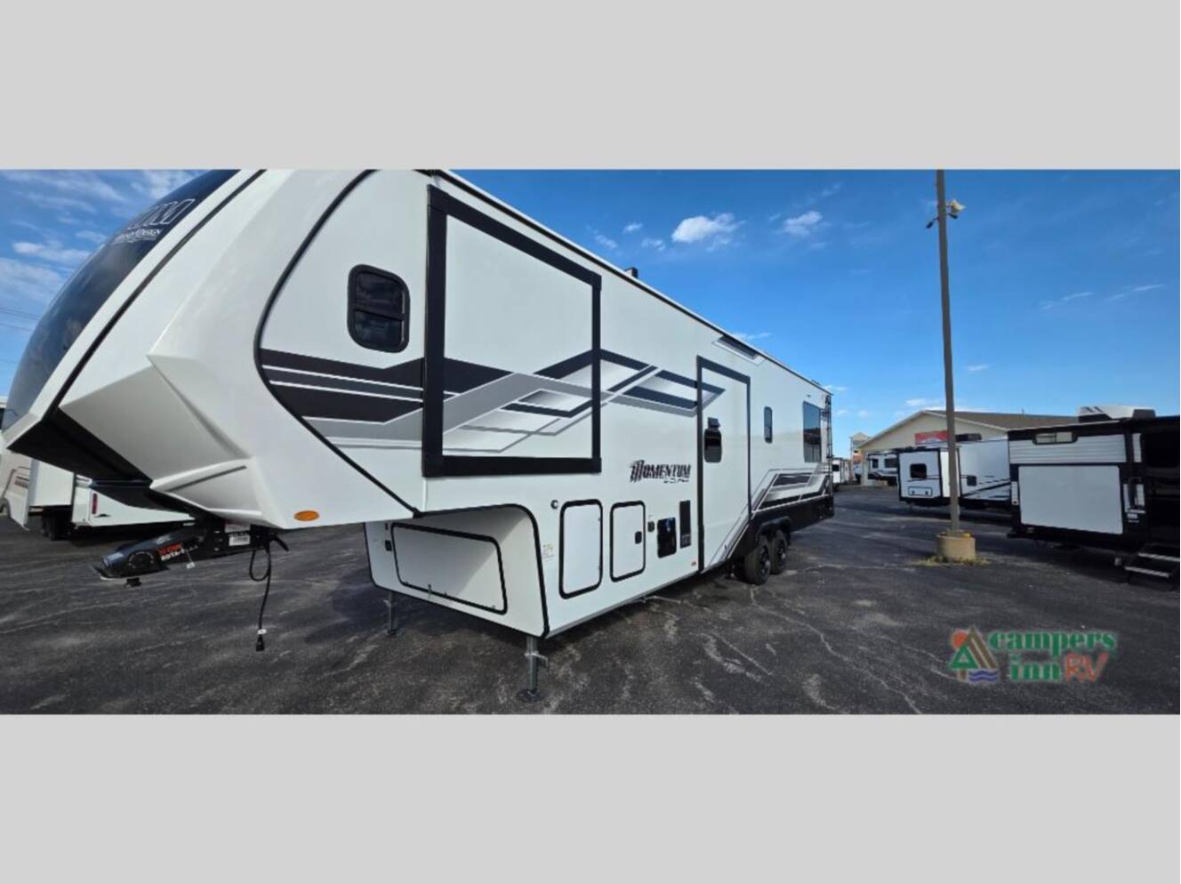 A photo of this 2026 Grand Design Momentum G-Class 350G