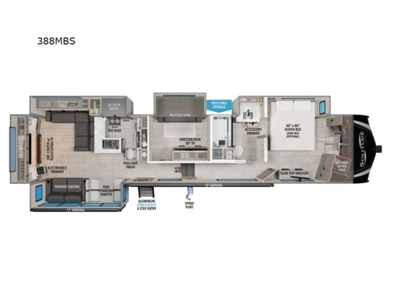 A photo of this 2025 Grand Design Solitude 388MBS