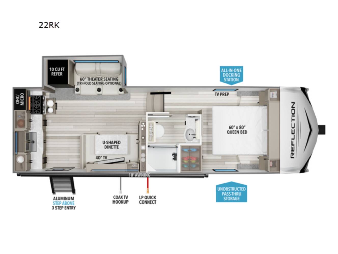 A photo of this 2026 Grand Design Reflection 100 Series 22RK