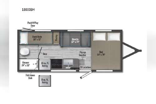 2024 Winnebago Industries Towables Micro Minnie 1800BH in dublin TX