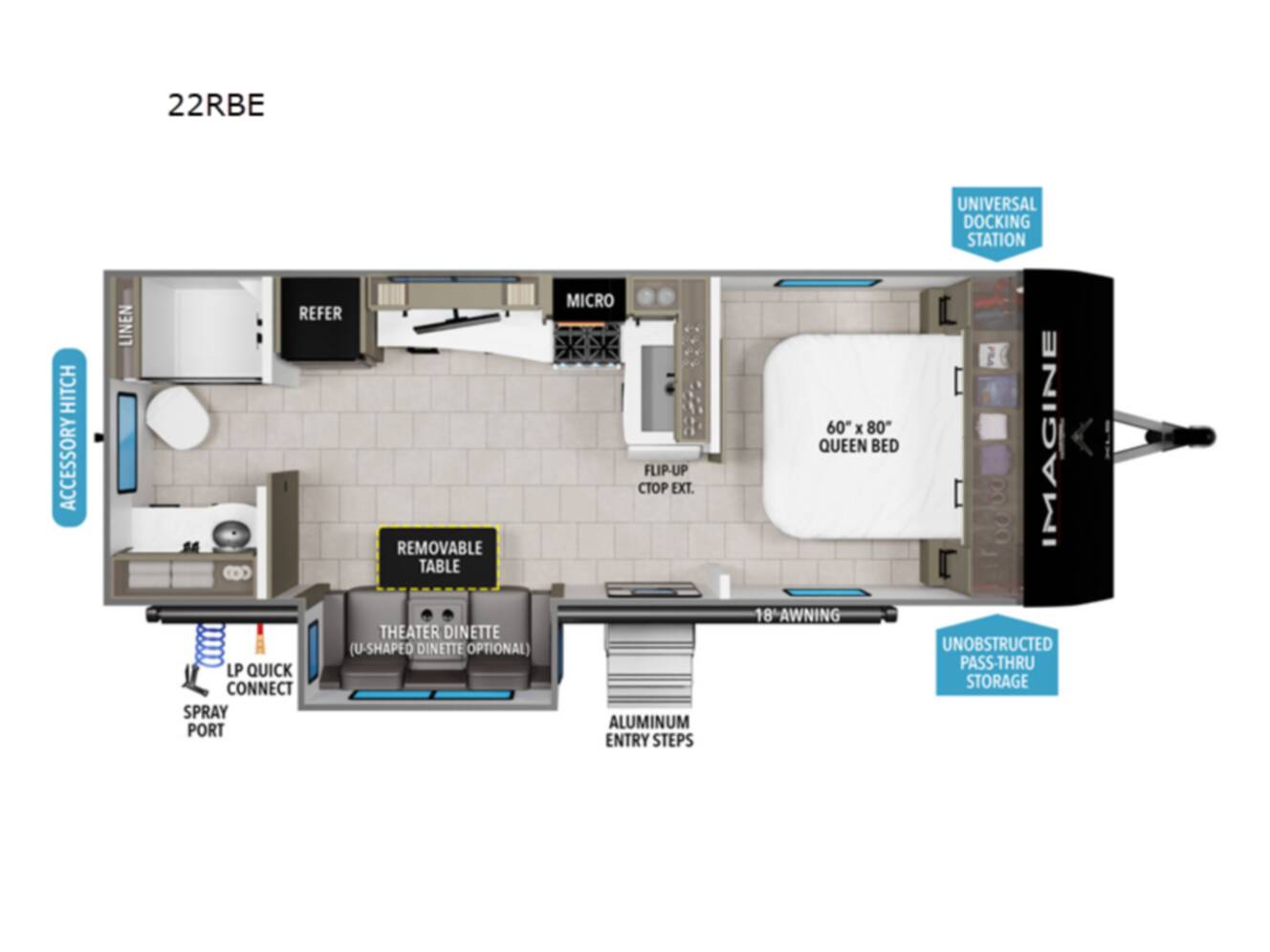 A photo of this 2026 Grand Design Imagine XLS 22RBE