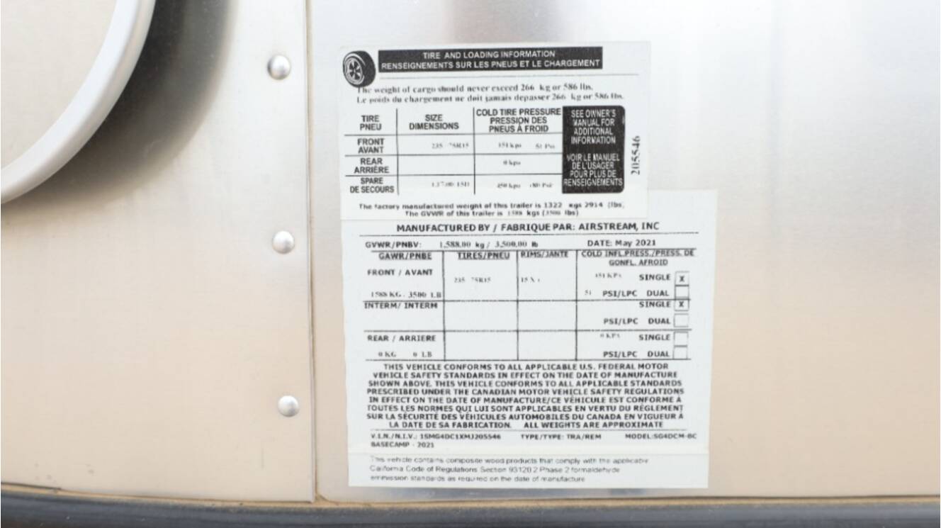 A photo of this 2021 Airstream Basecamp 16X