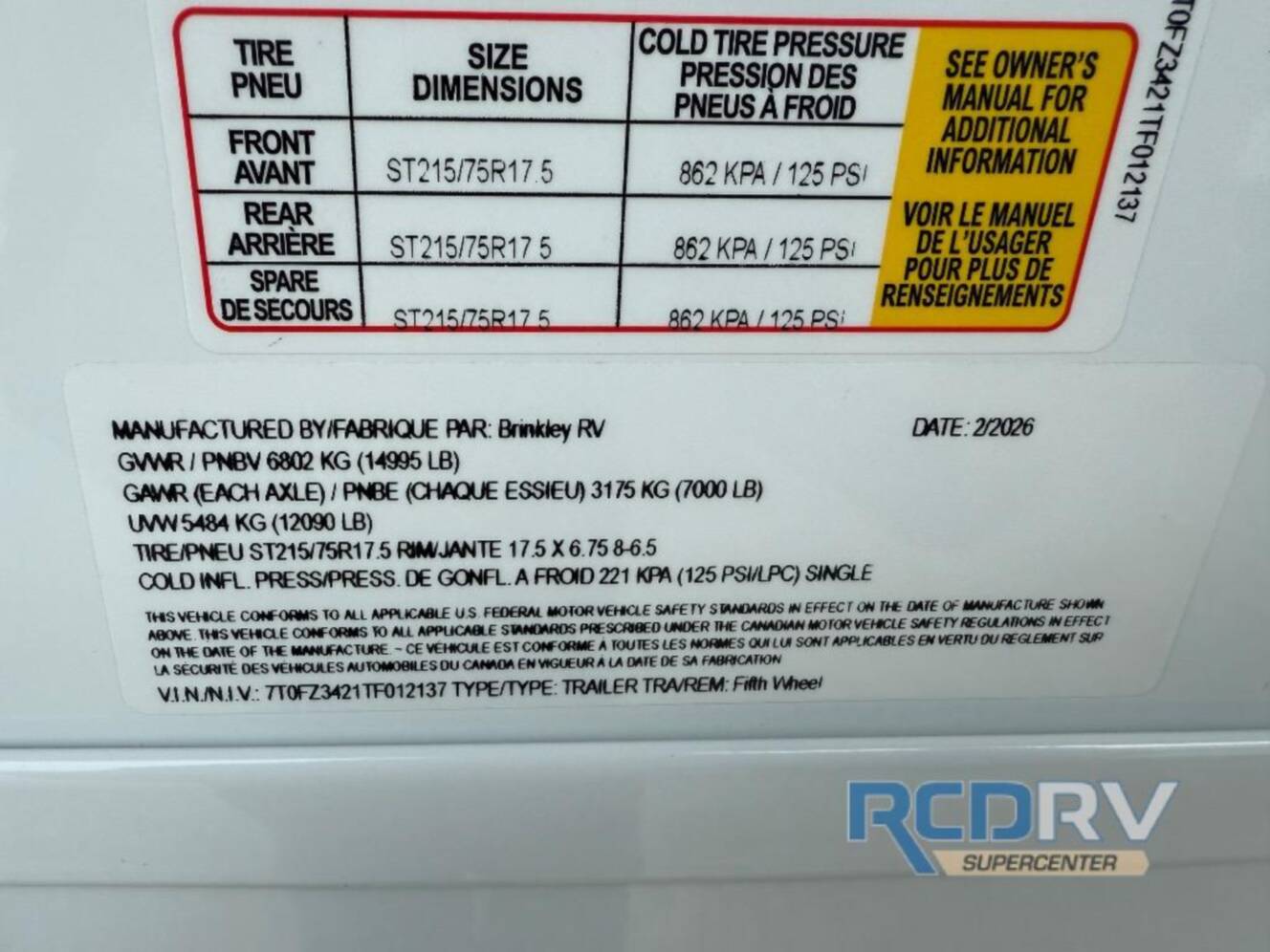 A photo of this 2026 Brinkley Model Z 2900