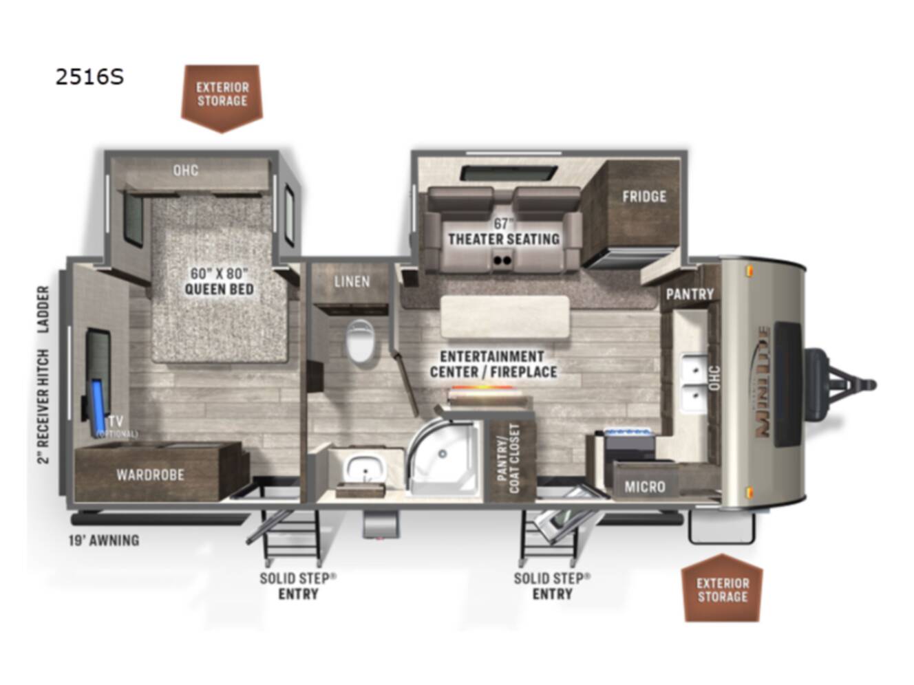 A photo of this 2022 Forest River Rv Rockwood Mini Lite 2516S